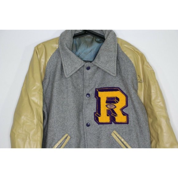 Vintage Unbranded Mens Varsity Jacket N659 - Picture 5 of 11